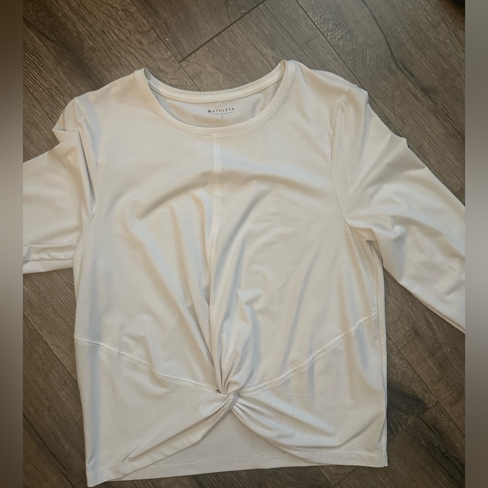 Athleta Long Sleeve Tie Front Shirt